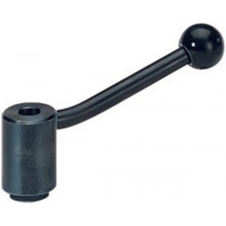 Ecrou à levier réglable, Taille : M16, Long. levier 158 mm, Ø 40 mm, Hauteur de boulon : 64 mm