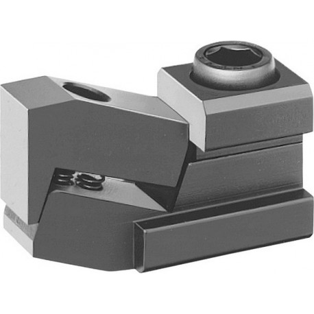 Tendeur de table plat «Mini-Bulle», Rainure : 12 mm, H minimum 2,5 mm, H maximum 13,5 mm, B : 18 mm, C : 1,8 mm, H1 : 11 mm, L : 52 mm, X : 5 mm