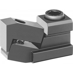 Tendeur de table plat «Mini-Bulle», Rainure : 18 mm, H minimum 1,5 mm, H maximum 16,0 mm, B : 28 mm, C : 2,5 mm, H1 : 15 mm, L : 71 mm, X : 6 mm