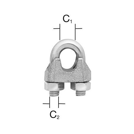 Attache corde 6 mm galvanisé 2 St.