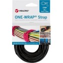 Attaches de câble velcro One Wrap Strap 20 x 200mm noir 25 unités