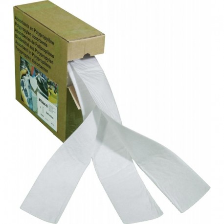 Bande absorbant huile, triple épaisseur, carton, blanc, capacité 23,9 L haute capacité