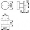 Bouton rosette 58/42KV F1