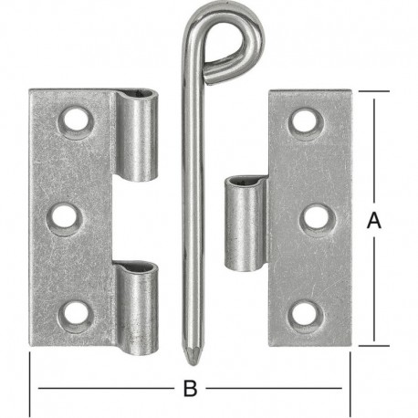Charnière 57/60X60 BL 00057 060RI