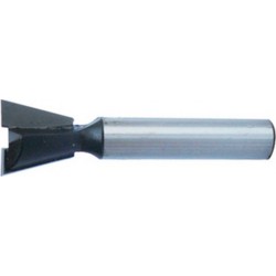 Fraise de queue d'aronde, Ø : 14,3 mm, Angle 14°, Long. utile 13 mm, Long. totale : 48 mm