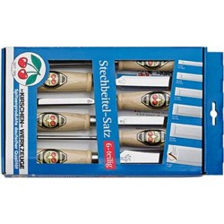 Jeu de 6 ciseaux en acier à outils spécial avec manche en bois n° 1111 SB, Contenu : 6 10 12 16 20 26 mm