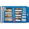 Jeu de 6 ciseaux en acier à outils spécial avec manche en bois n° 1111 SB, Contenu : 6 10 12 16 20 26 mm