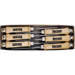 Jeu de 6 ciseaux en acier à outils avec manche en bois, Contenu : 6 10 12 16 20 26 mm