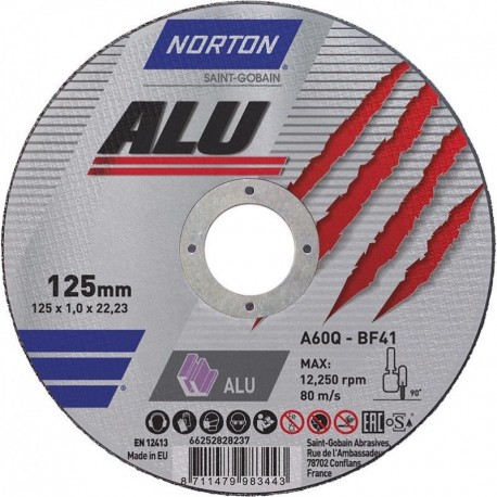 Disque de coupe Alu courbé 125x10 mm
