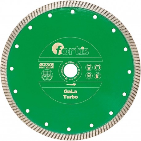 Disque diamant GaLa Turbo Ø 125 mm avec Segment 10 mm Alésage 222 mm FORTIS