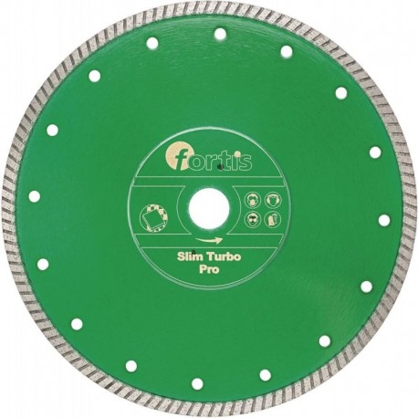 Disque diamant Slim Turbo Pro Ø 180 mm avec Segment 7 mm Alésage 254 mm FORTIS