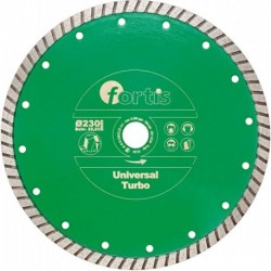 Disque diamant Universal Turbo Ø 230 mm turbo 10 mm Alésage 222 mm FORTIS