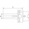 Douille intermédiaire pour arbre MK DIN69893A HSK-A63 Form-B MK1x100mm FORTIS