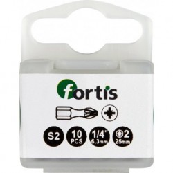 Embout Bit 1/4 DIN3126 C63 PZ 2x25mm Torsion a10 unités