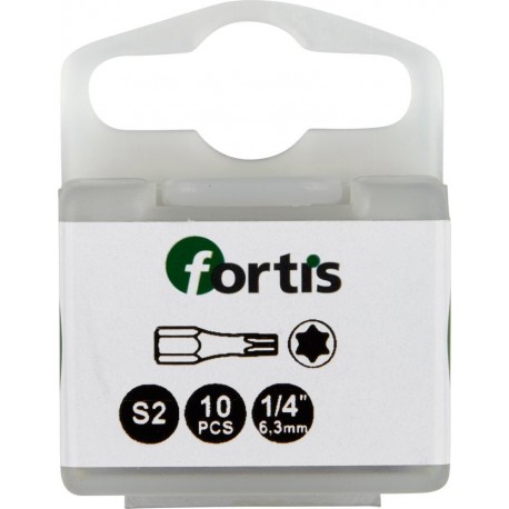 Embout Bit 1/4 DIN3126 C63 TX10x 25mm Torsion 10 unités