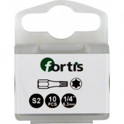 Embout Bit 1/4 DIN3126 C63 TX40x 25mm Torsion 10 unités