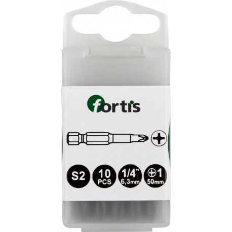 Embout Bit 1/4 DIN3126 E63 PH 3x50mm a10 unités FORTIS