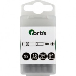 Embout Bit 1/4 DIN3126 E63 PZ 3x50mm a10 unités FORTIS