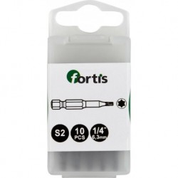 Embout Bit 1/4 DIN3126 E63 TX30x 50mm a10 unités FORTIS
