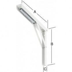 Equerre 300 MM blanc NR. 152300W