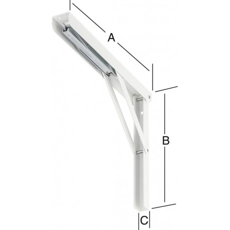 Equerre 300 MM blanc NR. 152300W