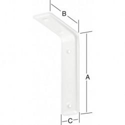 Equerre-3F blanc 115X80MM NR. 165115W