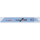 Lame de scie sabre pour métal, coupe droite fine, Réf. Bosch : S 922 BF, Qualité de lame de scie BiM, Long. totale 150 mm, Pas de dents : 1,8 mm