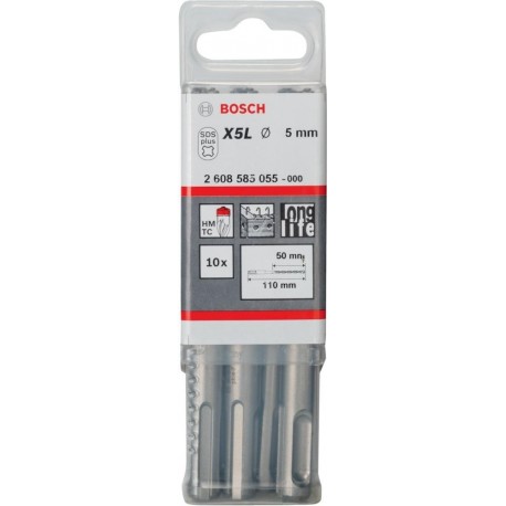 Foret SDS-Plus 7X 8x200x265mm Pack a 10 unités Bosch