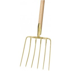 Fourche 6 dents manche bois 130 cm
