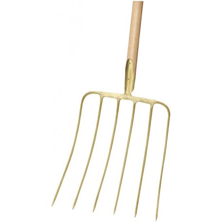Fourche 6 dents manche bois 130 cm