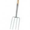 Fourche à bécher Inox 4 dents Manche forme T 85 cm