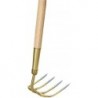 Fourche courbé 4 ovale dents avec manche 135 cm