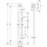 Gache pour serrure B 9000DL 24x235rdEdelst.matt