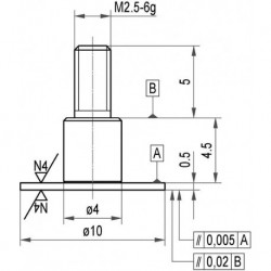 Insert de mesure, Acier Teller 10x05mm KÄFER