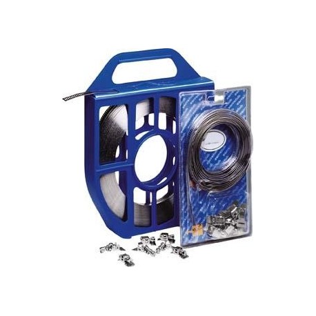KIT bande cerclage acier 9mm W2B 3m Bande et 8 têtes