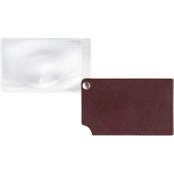 Loupe carte rouge viso POCKET 2,5x cuir ESCHENBACH