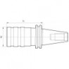 Mandrin à changement rapide DIN69871A M14-33 SK50 FORTIS