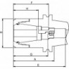 Mandrin à pince DIN69871ADB SK40-160 CP16FAHRION