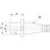 Mandrin de surface DIN2080 D25mm SK50 Fortis