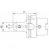 Mandrin de surface DIN69893A HSK-A63 12x120mm FORTIS