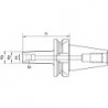 Mandrin JISB6339ADB BT50 M16x100mm FORTIS