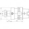 Mandrin universel DIN69893A HSK-A63 40x60mm FORTIS