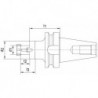 Mandrin universel JISB6339ADB BT40 16mm A100 FORTIS