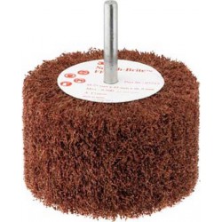 Meule sur tige non-tissée FF-ZS, Degré de finesse : moyen, Ø x hauteur 75 x 45 mm, Vitesse maxi. 8500 tr/mn