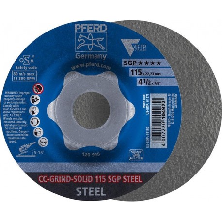 Meule CC-Grind Solid SGP STEEL 125mm PFERD