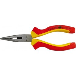 Pince à bec courbé VDE 200mm avec poignée plastique FORTIS