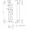 Plaque dormant porte 20mm carré DL-RNiSi lack Acier 401