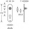 Plaque porteASLVK8WC-R 0 14 1415ovalF69 matt