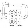 Poignée porte Paris 138 L F2 42952