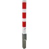 Poteau 70x70 noir et rouge 1300 mm
